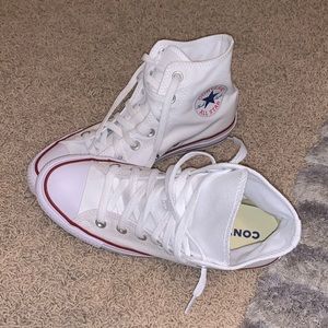 NEW White Converse, High top